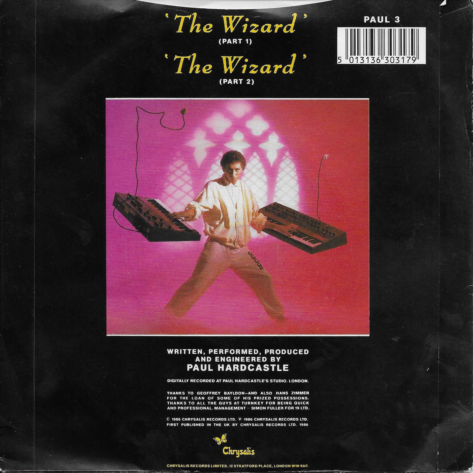 Picture of PAUL 3 The wizard part 1 (Top of the pops) by artist Paul Hardcastle from the BBC records and Tapes library